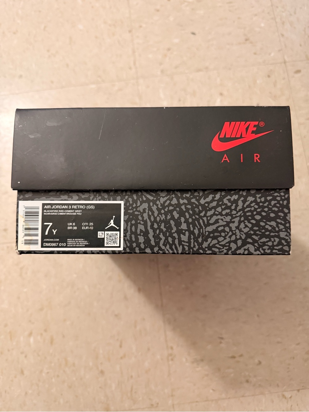 Nike Black Shoe Box with Red Nike Air Logo